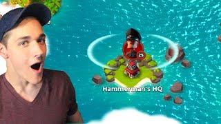 Boom Beach DEFEATING Hammerman HQ 25 Starting Over 4 [upl. by Willard]