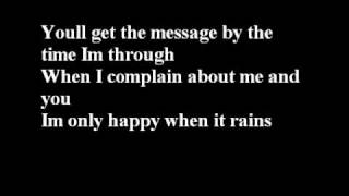 GarbageIm only happy when it rains with lyrics [upl. by Ettezel]