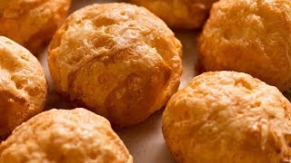 Gougeres  French Cheese Puffs Appetiser [upl. by Sorrows]