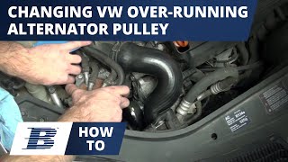 How To Change or Replace the VW OverRunning Alternator Pulley [upl. by Ahselet]