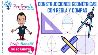 CONSTRUCCIONES GEOMÉTRICAS CON REGLA Y COMPAS [upl. by Ynattirb]