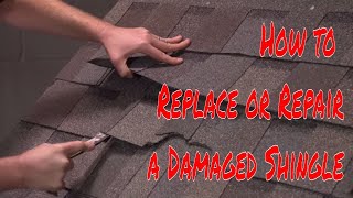 How to Replace or Repair a Damaged Shingle by RoofingIntelligencecom [upl. by Atniuq]