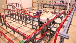 Lego roller coaster track a 68meter GoPro trip レゴ 68mコース車載カメラ [upl. by Eladroc]