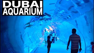 Dubai Aquarium amp Underwater Zoo Complete Tour  4k  Dubai Tourist Attraction [upl. by Eerhs695]