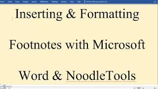 Inserting and Formatting Chicago Footnotes in Microsoft Word [upl. by Sihtnyc]