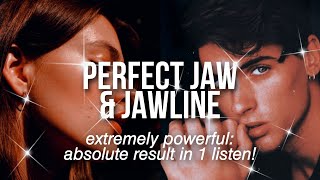 THE MOST POTENT❗ Perfect Jaw amp Sharp Jawline SUBLIMINAL  gorgeous chin amp teeth collab w halo [upl. by Noscire]