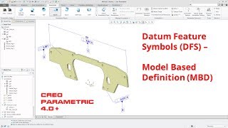 Creo Parametric  Datum Feature Symbols  Geometric Dimensioning and Tolerancing GDampT [upl. by Nodnrb935]