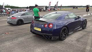 800HP Audi TT RS Turbo MONSTER vs Nissan GTR R35 [upl. by Nois420]