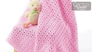 How to Crochet Beginner One Skein Baby Blanket [upl. by Nare]