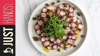 Octopus carpaccio  Akis Petretzikis [upl. by Ardnayek147]