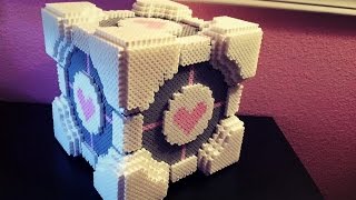 3D Perler Bead Companion Cube Tutorial A David Nilsson design [upl. by Ahl998]