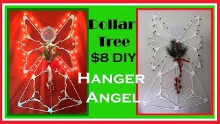 Dollar Tree Christmas 2019 Hanger Angel DIY  Dollar Tree DIY Christmas Angel [upl. by Rabi]