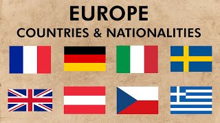 EUROPE  Countries and Nationalities in English [upl. by Debera]