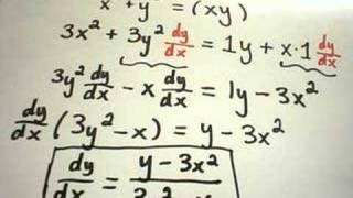 More Implicit Differentiation Examples  3 [upl. by Sudaorb831]