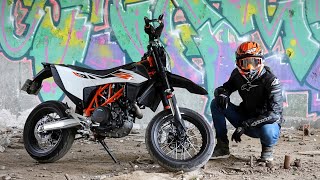 2020 KTM 690 SMC R  Supermoto Review [upl. by Niwroc]