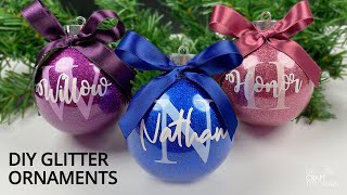 DIY CHRISTMAS ORNAMENTS WITH GLITTER  The BEST Step By Step Video For Beginners [upl. by Jacquie]