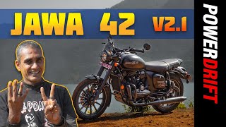 2021 Jawa Forty Two  First Ride Review  PowerDrift [upl. by Ennahtur]