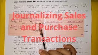 Basic Accounting  Journalizing Sales and Purchase Transactions Part 1 [upl. by Atinyl]