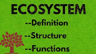 ECOSYSTEM  Definition  Structure And Functions [upl. by Ecinue]