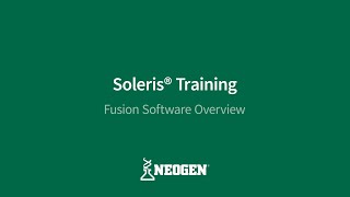 NEOGEN® Training  Soleris® Fusion Software Overview [upl. by Pitzer]