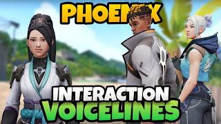 Valorant  Phoenix Interaction Voice lines With Other Agents [upl. by Ahsaten]