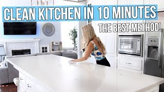 10 Minute Kitchen Cleaning Routine The BEST Method [upl. by Hogarth]