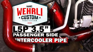 WCFab 20172019 L5P Duramax 35quot Passenger Side Intercooler Pipe [upl. by Moonier]